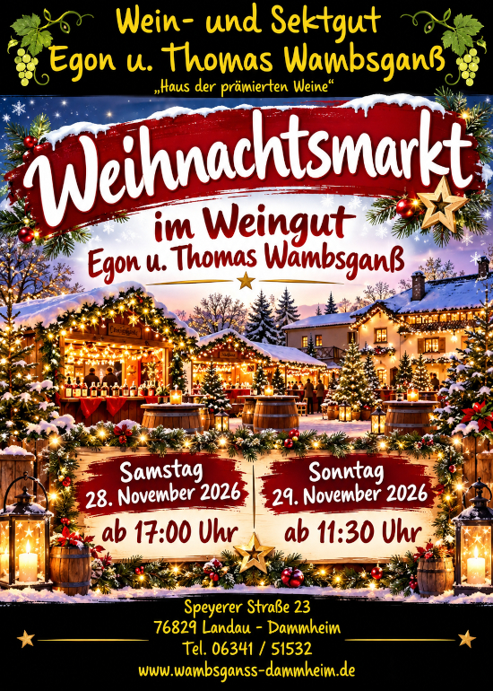 Weihnachtsmarkt 2026 am 28. und 29. November 2026